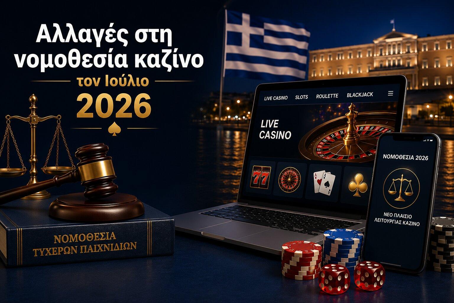 Αλλαγές στη νομοθεσία καζίνο τον Ιούλιο 2026