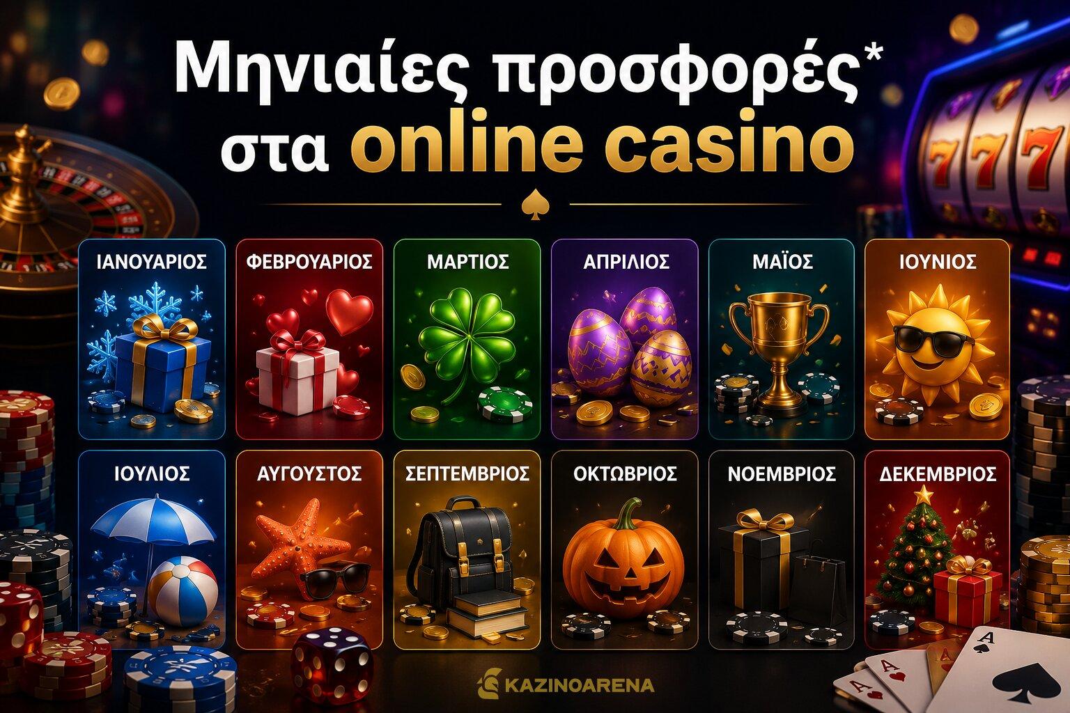 Μηνιαίες προσφορές* στα online casino – Πώς να τις αξιοποιήσεις σωστά