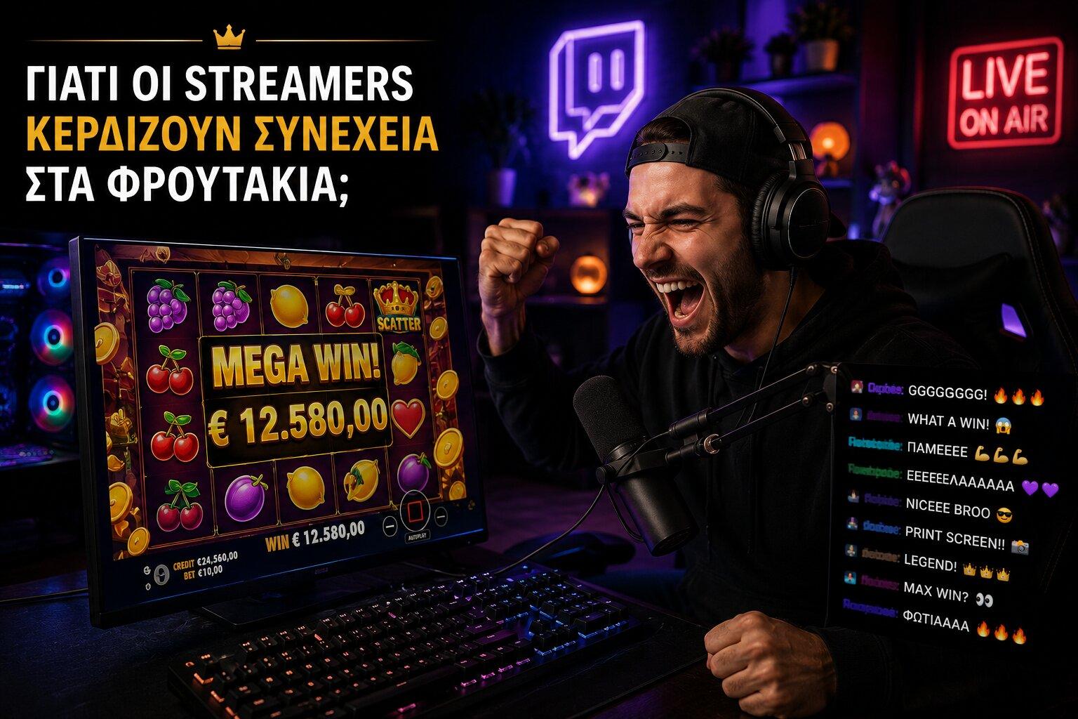 Γιατί οι streamers κερδίζουν συνέχεια στα φρουτάκια;