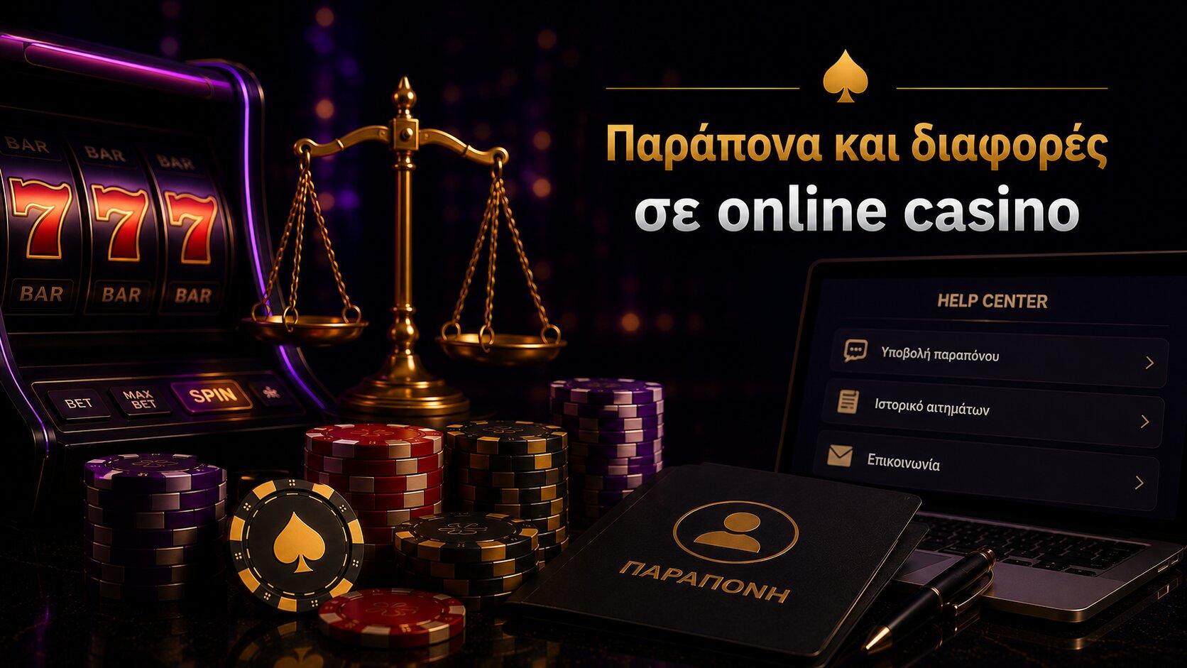 Παράπονα και διαφορές σε online casino