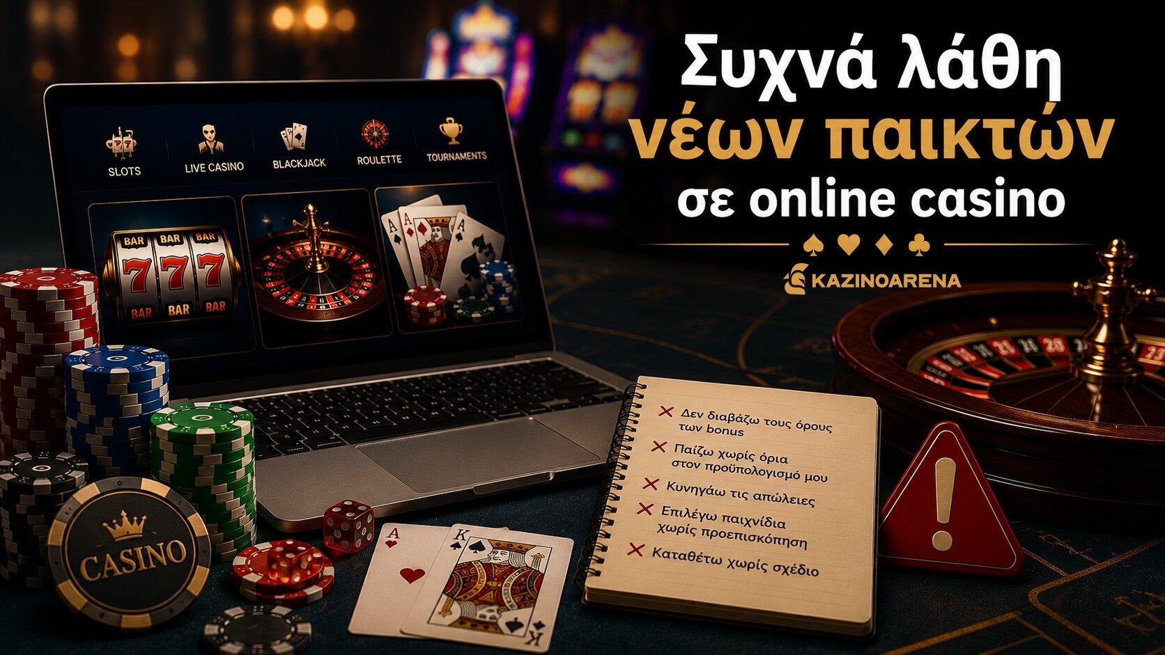 Συχνά λάθη νέων παικτών σε online casino