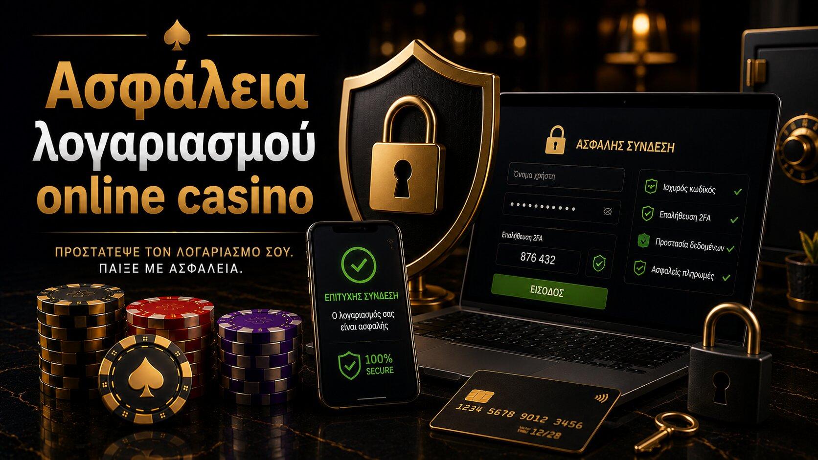 Ασφάλεια λογαριασμού online casino