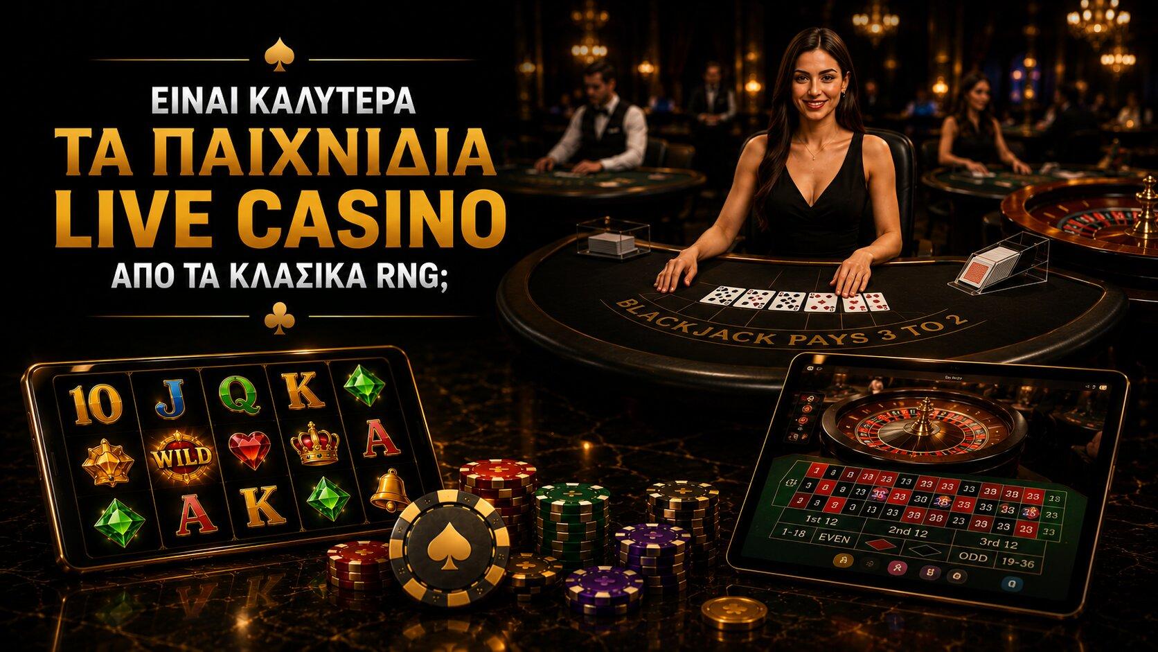 Είναι καλύτερα τα παιχνίδια live casino από τα κλασικά RNG;