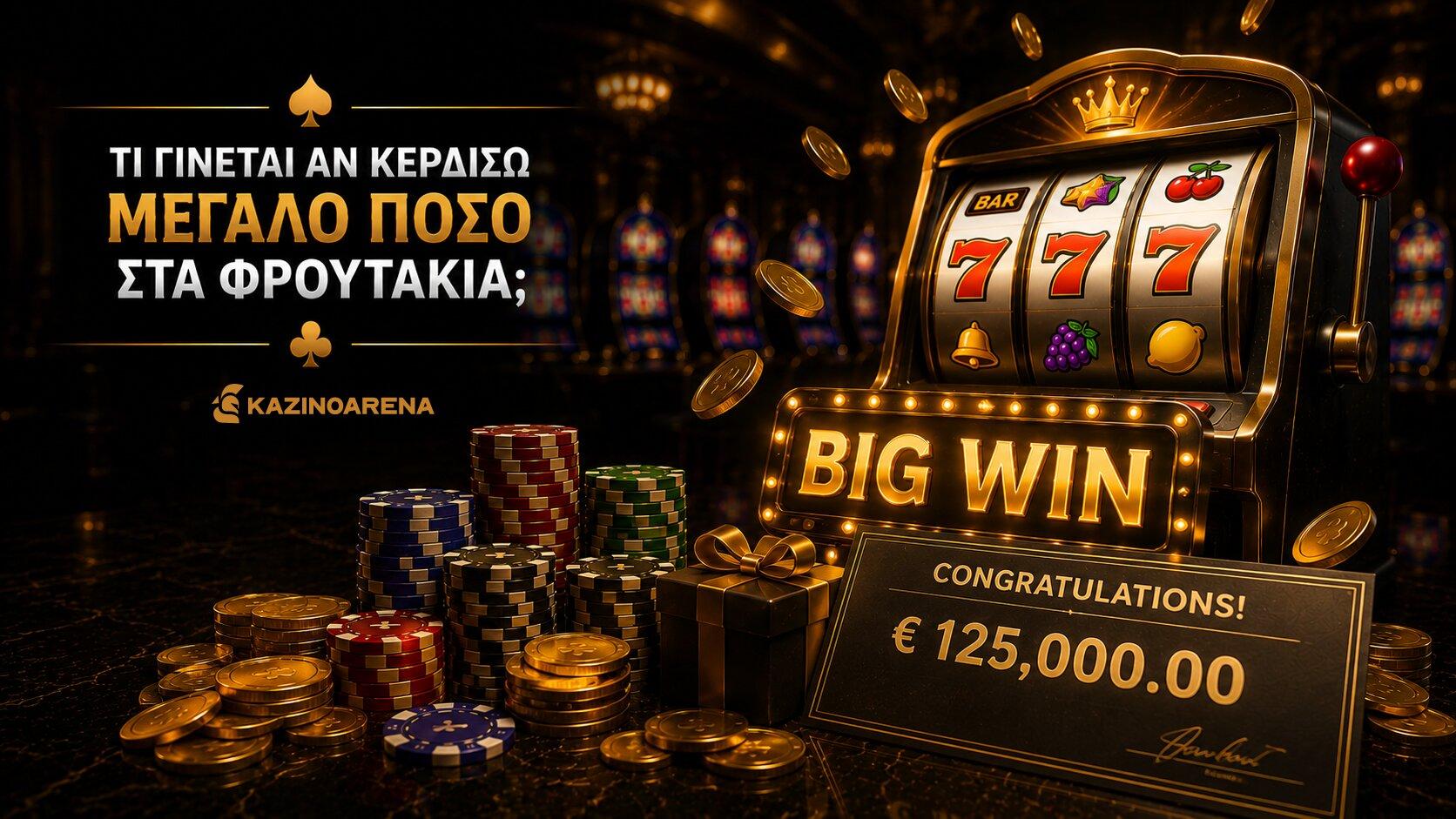 Τι γίνεται αν κερδίσω μεγάλο ποσό στα φρουτάκια;