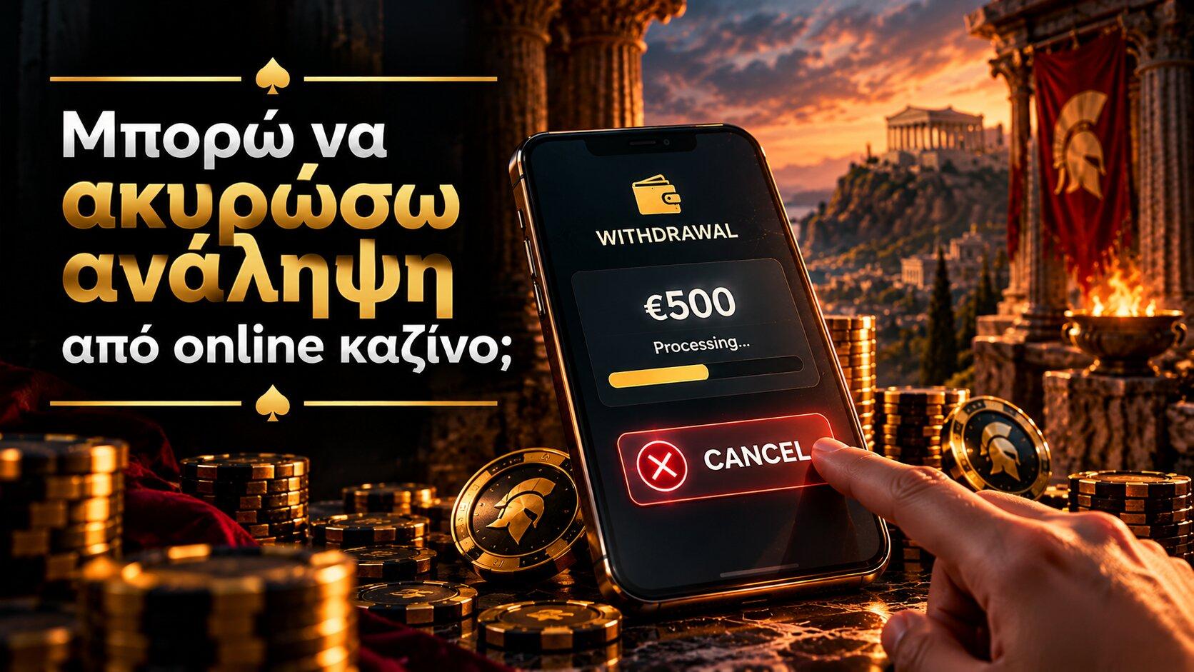 Μπορώ να ακυρώσω ανάληψη από online καζίνο;