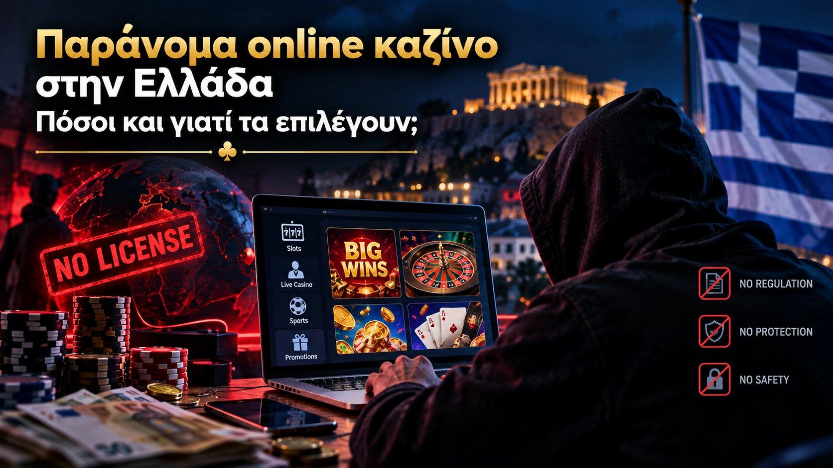 Παράνομα online καζίνο στην Ελλάδα – Πόσοι και γιατί τα επιλέγουν;